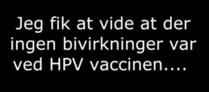 HPV Bivirkninger