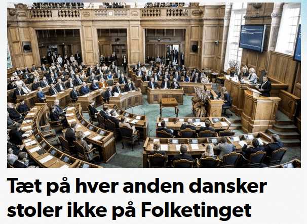 Danskerne stoler ikke på folketinget